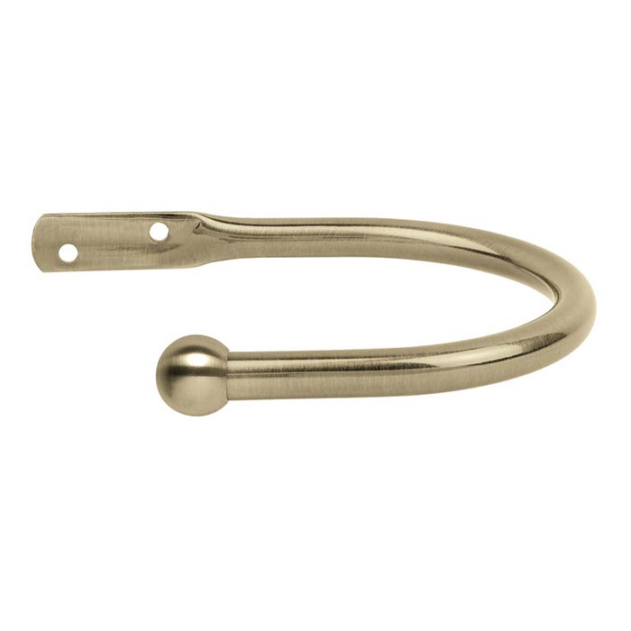 Neo Curtain Holdbacks Metal Hook Style In Brass Or Steel The