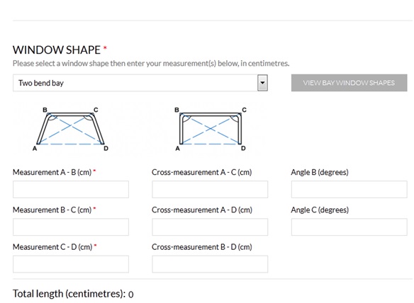 Entering your bay window dimensions