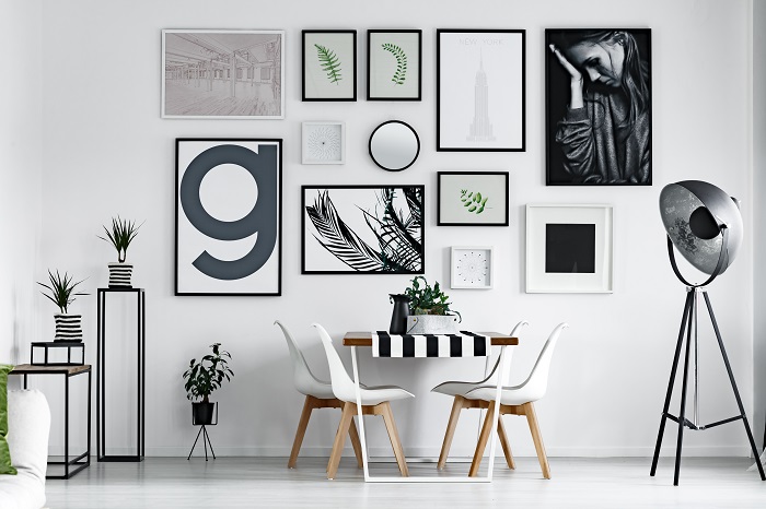 Art collection interior style
