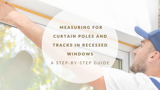 man measuring a recess window